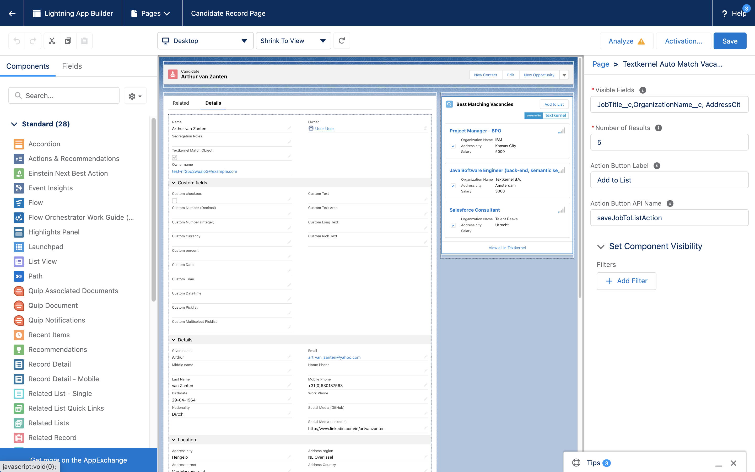 Recruiter CV parsing - Textkernel Saleforce Connector