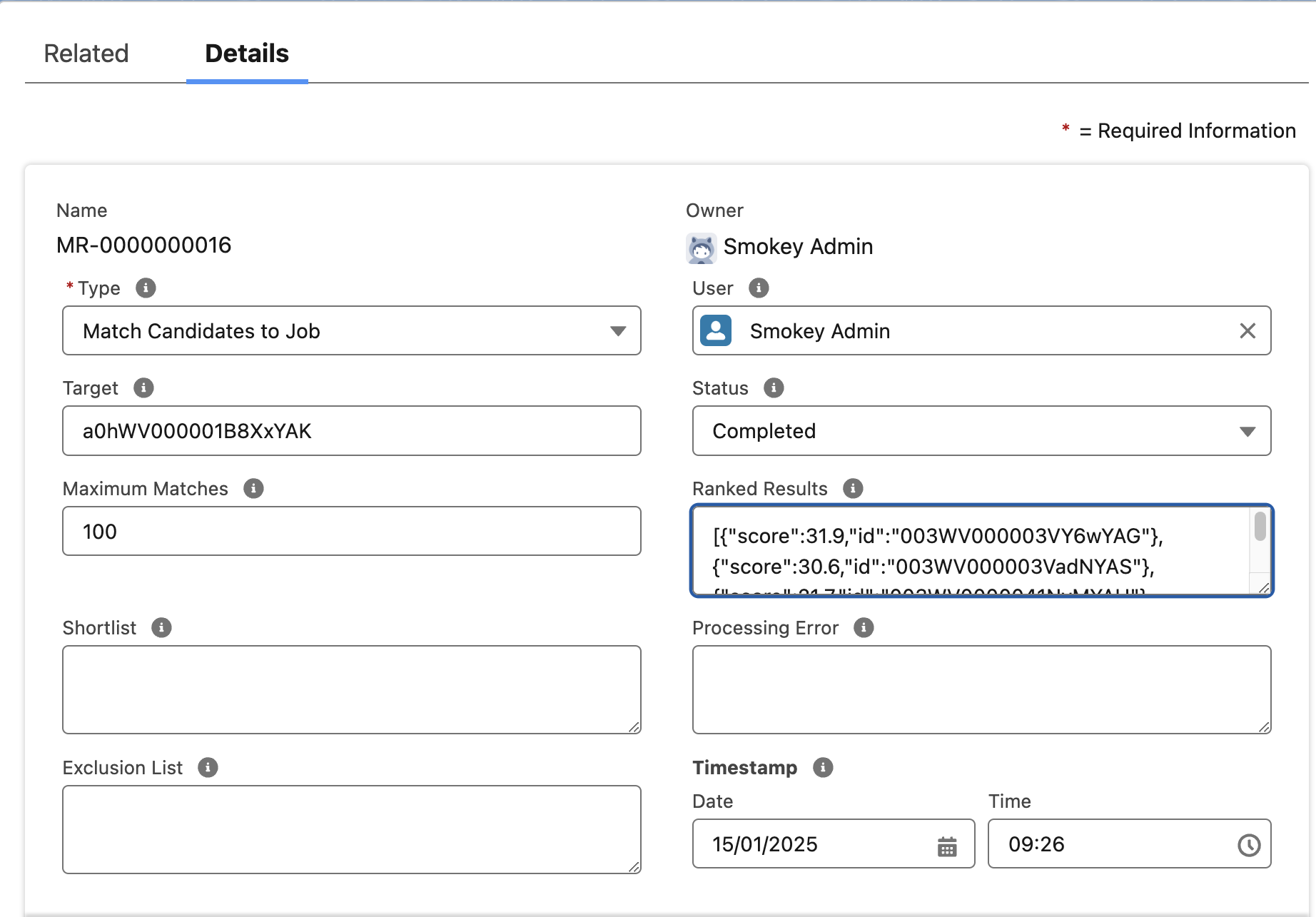 Search Configuration