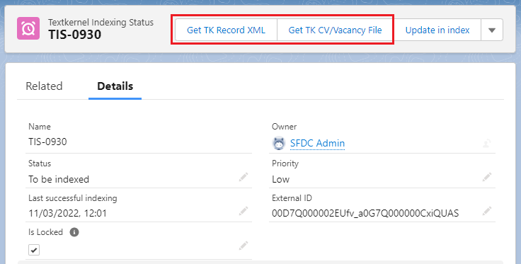 Download buttons to retrieve Salesforce record